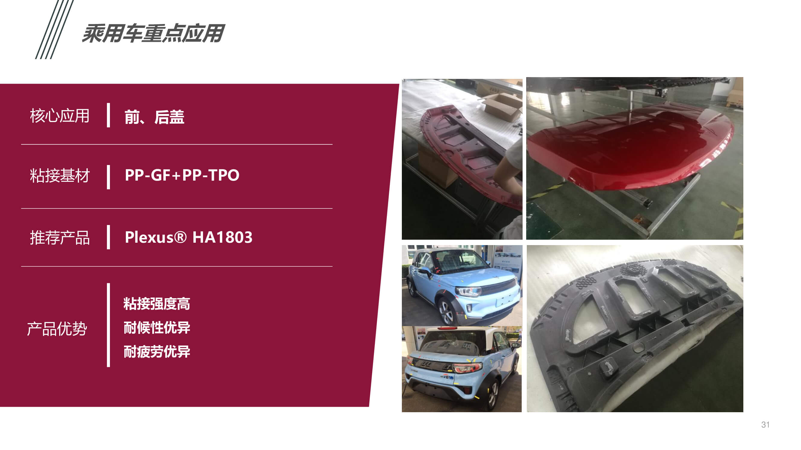 汽車內(nèi)外飾件粘接應(yīng)用
